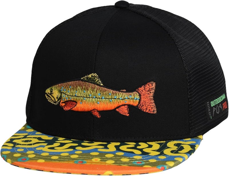 EDTREK Outdoorsman Pro Trucker Breathable Mesh Performance Cap - Flat Brim Snapback Hat - Image 2